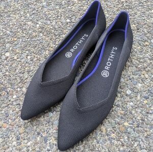 Rothy's “The Point” Black Flats